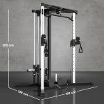 Máquina Multi Estação Musculação para Treino de Ombros Braços Carga 120 kg para Fitness Ginásio em Casa 170x139x200 cm Preto