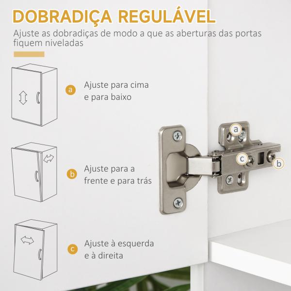Armário de Cozinha com Prateleira Ajustável para Microondas 101x39x180 cm Branco