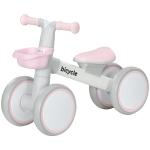 Bicicleta sem Pedais para Crianças de 12 - 36 Meses Bicicleta de Equilíbrio com Assento Ajustável 56x27x39 cm Rosa