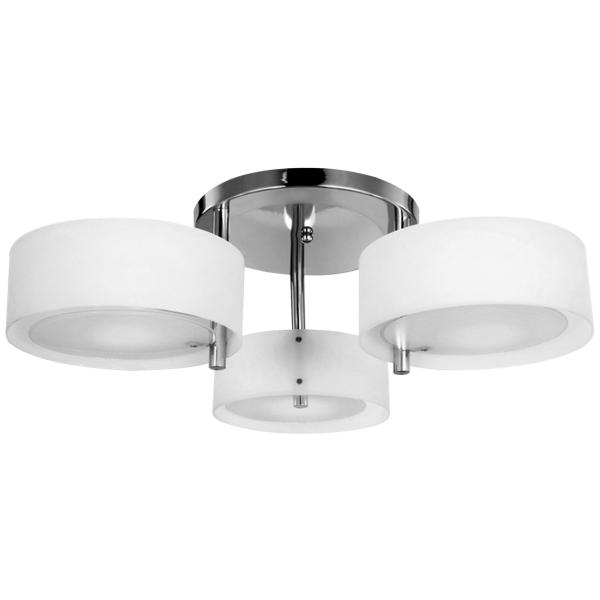 Candeeiro de Teto Moderno Candeeiro Suspenso com Ecrã em Acrílico e Suporte para Lâmpada E27 Ø64x20 cm Branco