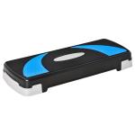 Step para Exercício Aeróbico Plataforma Step com Altura Ajustável em 3 Níveis com Carga Máxima 150kg para Exercício em Academia Casa 80x31x10 - 20cm Azul