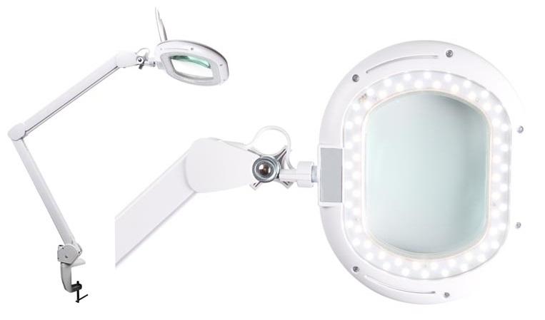 Candeeiro Bancada 60x LEDs c/ Lupa 5 Dioptrias Branco 3500 a 6500K Regulável - VELLEMAN