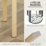 Conjunto de 4 Bancos Empilháveis Redondos Bancos Baixos de Cozinha com Assento Acolchoado Ø40x45 cm Marrom e Madeira