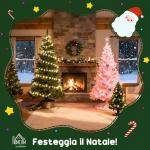 Árvore de Natal Artificial 180 cm com 1050 Ramos e Base de Aço Dobrável, Montagem Rápida, para Interior, Verde