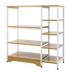 Estante Multiuso com 7 Prateleiras de Armazenamento para Utensílios Livros Plantas 90x40x95cm Madeira Natural