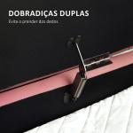 Banco Pé de Cama Estofado em Veludo Banco de Arrumação e Pés Dourado Banco para Entrada Dormitório 108x44x43,5 cm Rosa