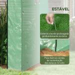 Estufa de Exterior com 2 Portas Enroláveis 2 Janelas em Rede Cobertura PE 135g/m² Anti - UV Cultivo e Plantas 180x180x200 cm Verde