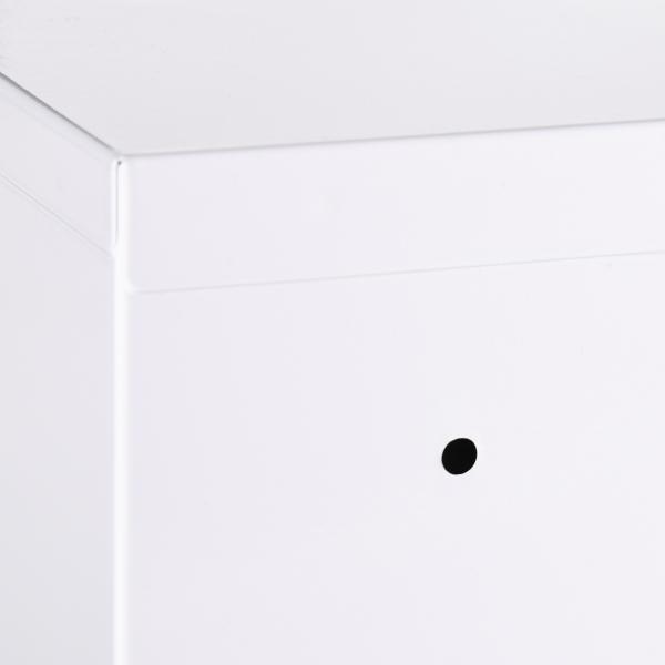 Armário de Parede para Medicamentos de Aço com 3 Prateleiras e 2 Chaves para Casa de Banho 40x15x53,5 cm Branco