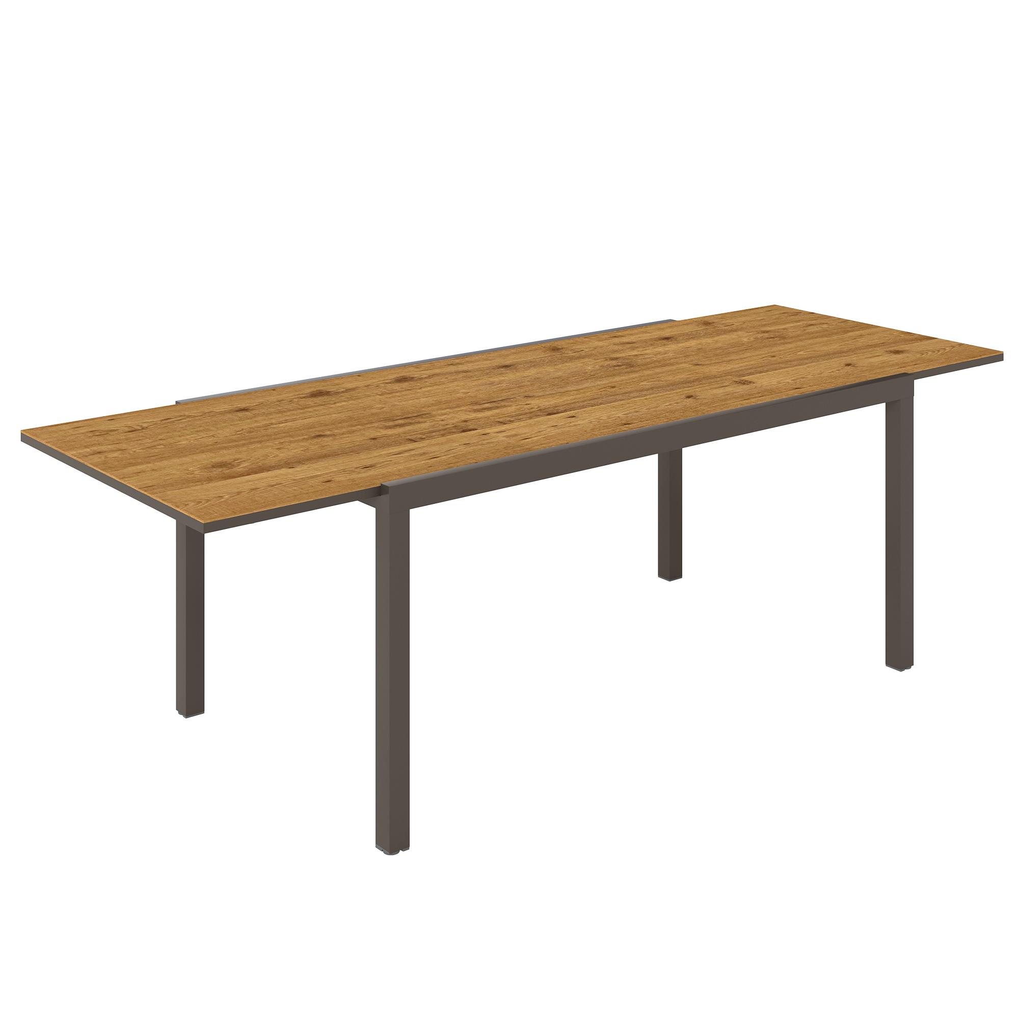 Mesa de Jantar Exterior Extensível de 160 - 240 cm para 6 - 8 Pessoas Mesa de Jardim Retangular para Terraço Castanho