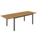 Mesa de Jantar Exterior Extensível de 160 - 240 cm para 6 - 8 Pessoas Mesa de Jardim Retangular para Terraço Castanho