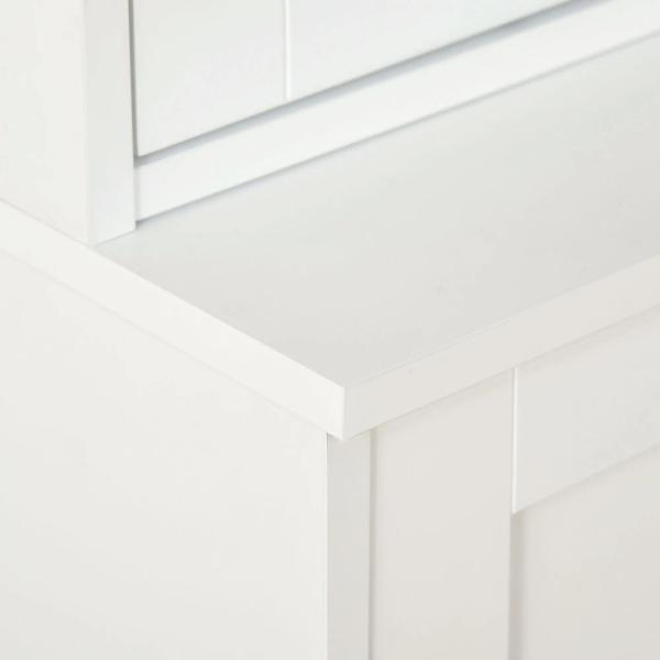 Vitrine para Sala de Estar Estante de Livros com 4 Portas e Prateleiras Superiores com Altura Ajustável Estilo Moderno Multiúso para Cozinha Escritório Dormitório 76x40x178,5 Branco