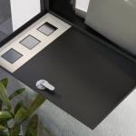 Caixa de Correio Exterior em Metal de Parede com Fechadura, 2 Chaves, Janelas de Visualização e Fecho Silencioso 36,5x11,5x29 cm Preto