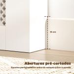 Cobertura para Radiadores Proteção Radiador de MDF 78x19x81 cm Desenho Moderno de Ripas Branco