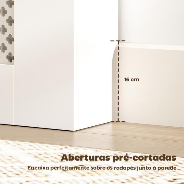 Cobertura para Radiadores Proteção Radiador de MDF 78x19x81 cm Desenho Moderno de Ripas Branco