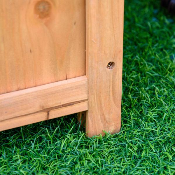 Floreira com Treliça de Madeira Caixa de Plantio com Suporte para Plantas Trepadeiras para Cultivos 70x28x117 cm Madeira