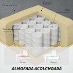 Cadeira de Escritório com Massagem Altura Ajustável Função de Aquecimento e Função de Inclinação 66x72x113 - 121 cm Cinzento Escuro