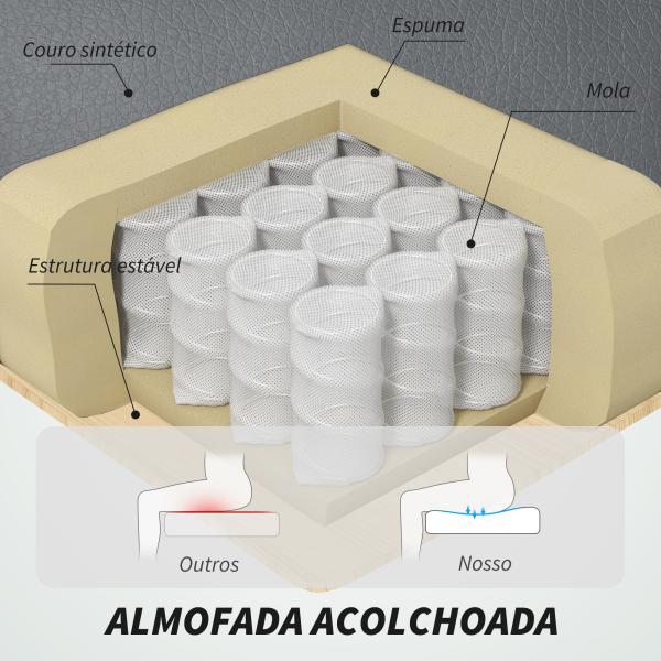 Cadeira de Escritório com Massagem Altura Ajustável Função de Aquecimento e Função de Inclinação 66x72x113 - 121 cm Cinzento Escuro