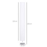 Candeeiro de Pé Moderno com Interruptor de Pé e Base de Aço Inoxidável Ø15x120 cm Branco