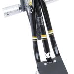 Trotinete para Crianças acima de 5 anos Scooter de 2 Rodas Grandes Insufláveis de 16 Polegadas com Freios e Guidão Ajustável em Altura 143x58x92 - 100cm Preto