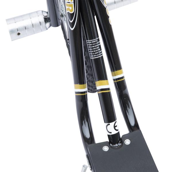 Trotinete para Crianças acima de 5 anos Scooter de 2 Rodas Grandes Insufláveis de 16 Polegadas com Freios e Guidão Ajustável em Altura 143x58x92 - 100cm Preto