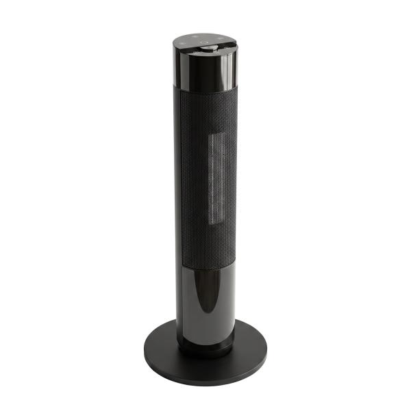 Aquecedor Elétrico Cerâmico PTC 2000W com 5 Modos, App Wi‑Fi, Chama 3D, Comando e Proteção contra Sobreaquecimento - Preto