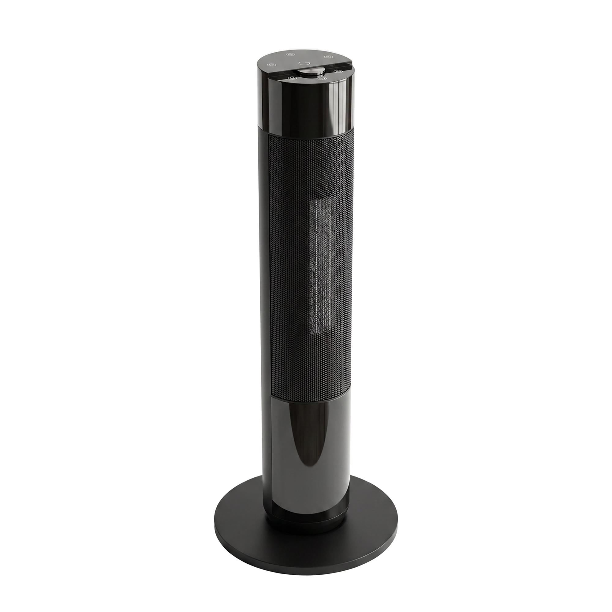Aquecedor Elétrico Cerâmico PTC 2000W com 5 Modos, App Wi‑Fi, Chama 3D, Comando e Proteção contra Sobreaquecimento - Preto
