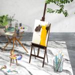 Cavalete de Pintura 230 cm com Altura e Ângulo Ajustáveis Arrumação para Adultos Artistas Pintores Castanho