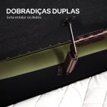 Banco de Cama com Arrumação em Veludo, Pés Dourados e Design Oval Elegante, 108x44x43,5 cm, Verde Escuro