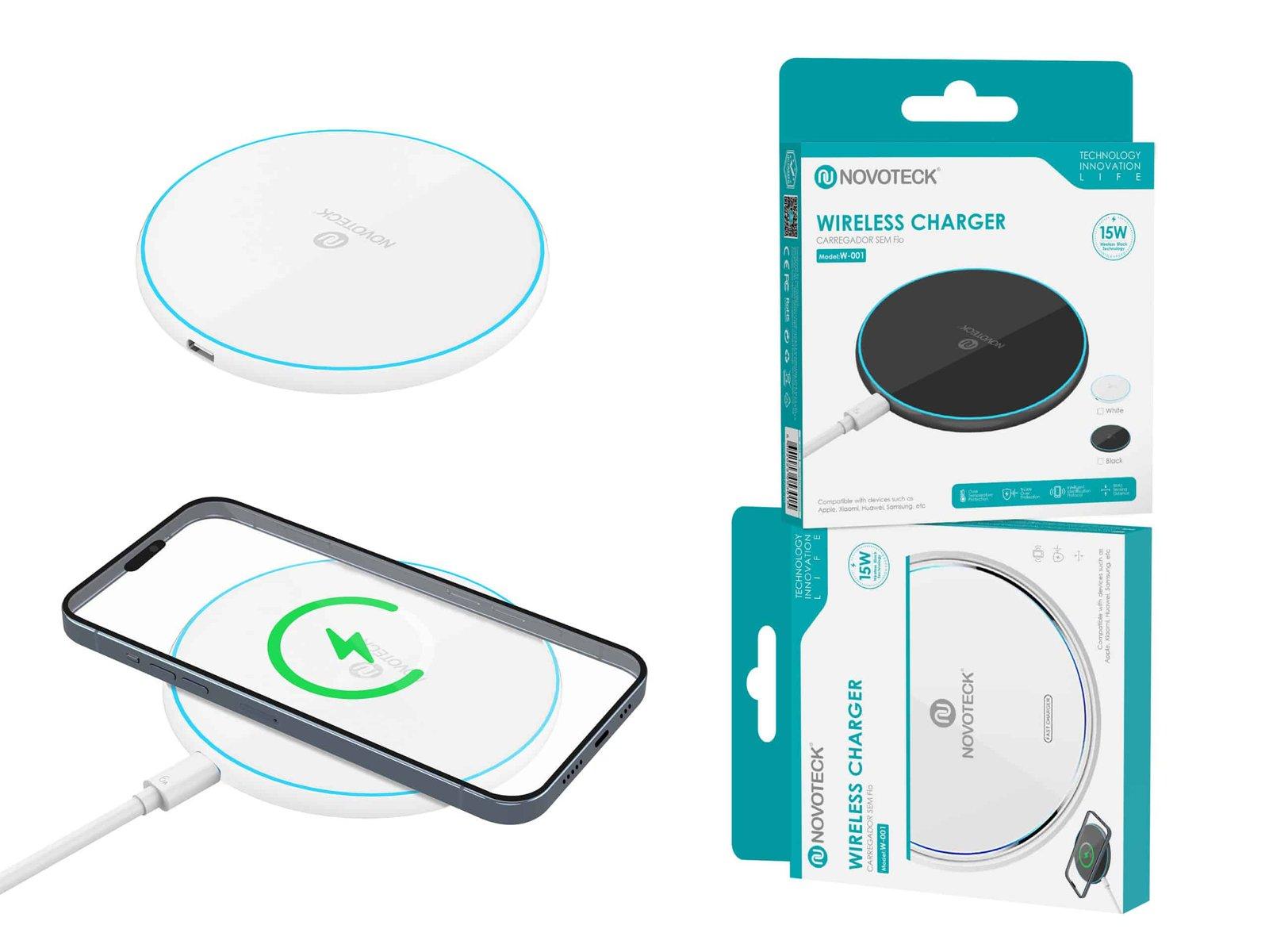 Base 15W Carregador Wireless Branco W-001