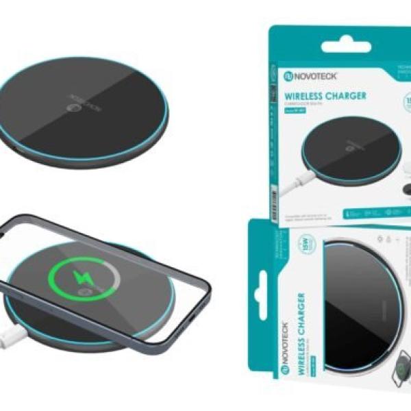 Base 15W Carregador Wireless Negro W-001