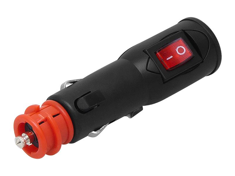 Ficha de Isqueiro Macho c/ Interruptor
