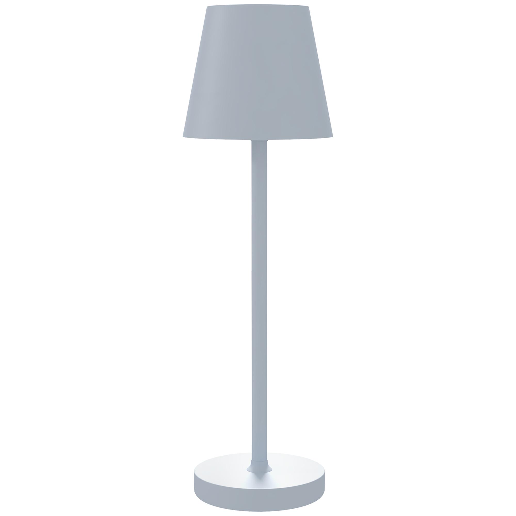 Candeeiro de Mesa com Luzes LED Candeeiro de Mesa Sem Fios Recarregável por USB - C 3 Cores Ø11,2x36,5 cm Branco