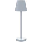 Candeeiro de Mesa com Luzes LED Candeeiro de Mesa Sem Fios Recarregável por USB - C 3 Cores Ø11,2x36,5 cm Branco