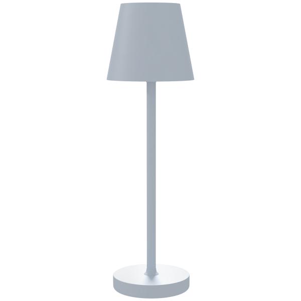 Candeeiro de Mesa com Luzes LED Candeeiro de Mesa Sem Fios Recarregável por USB - C 3 Cores Ø11,2x36,5 cm Branco