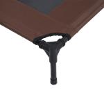 Cama Elevada para Cães Cama de Animais de Estimação com Malha Transpirável e Tecido Oxford para Exterior Interior Ar Livre Jardim Terraço 92x76x18cm Marrom