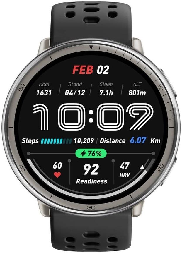 Smartwatch Amazfit Active 2 Round 44mm (Preto/Prateado)