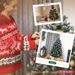 Árvore de Natal Artificial 150 cm Árvore de Natal com 581 Ramos com Efeito Neve 44 Pinhas Verde