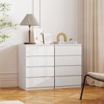 Cómoda com 4 Gavetas com Fecho Suave para Quarto Escritório Estilo Moderno 45x40x68 cm Branco
