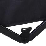 Carrinho de Transporte Dobrável com Rodas Giratórias 360° e Guiador Ajustável 59 - 89 cm para Campismo Praia 108x55x61 - 91 cm Preto