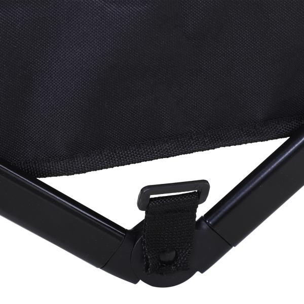 Carrinho de Transporte Dobrável com Rodas Giratórias 360° e Guiador Ajustável 59 - 89 cm para Campismo Praia 108x55x61 - 91 cm Preto