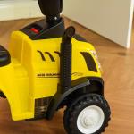 Trator para Crianças de 12 - 36 Meses com Reboque Removível Carro Andador com Buzina Farol Pá e Ancinho Carga 25kg 91x29x44cm Amarelo