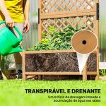 Floreira de Jardim com Treliça Caixa de Plantio com Suporte para Plantas Trepadeiras 90x45x180cm Madeira
