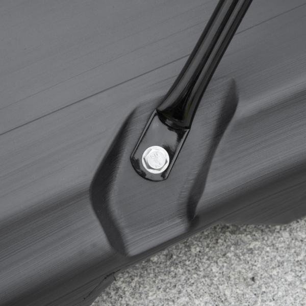Tabela de Basquetebol para Exterior Altura Ajustável 160 - 210 cm com Rodas e Base Preenchível 76x48x254 cm Preto