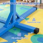 Barra de Ginástica para Crianças com Altura Ajustável 92 - 150 cm Barra Horizontal de Ginástica 194x121x150 cm Azul