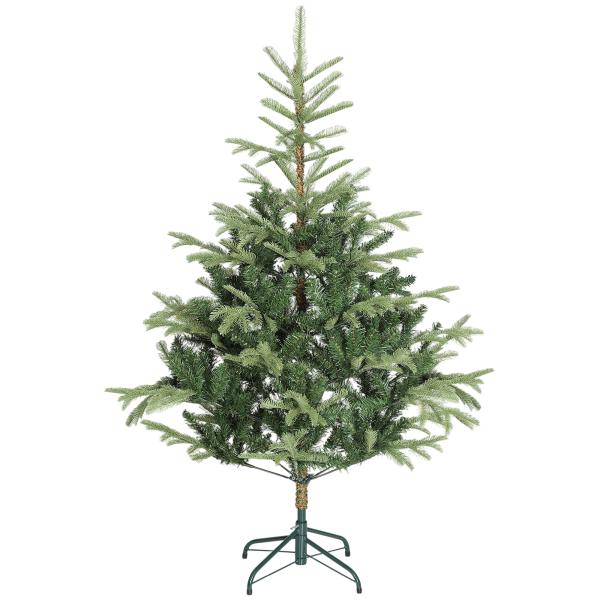 Árvore de Natal Artificial 150 cm com 492 Ramos Densos e Suporte Metálico Dobrável para Interior Verde
