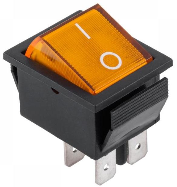 Interruptor Luminoso ON - OFF 16A/250V - Laranja