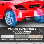 Carro Elétrico Mercedes SLC 300 12V com Controlo Remoto Faróis LED Música TF USB e Abertura da Porta 3 - 5km/h 107x62,5x44 cm Vermelho