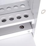 Espelho de joalheiro Armário de joias de pé com luzes LED Gavetas de bloqueio Espelho e dobradiça interior para comédicos 45x36x150cm
