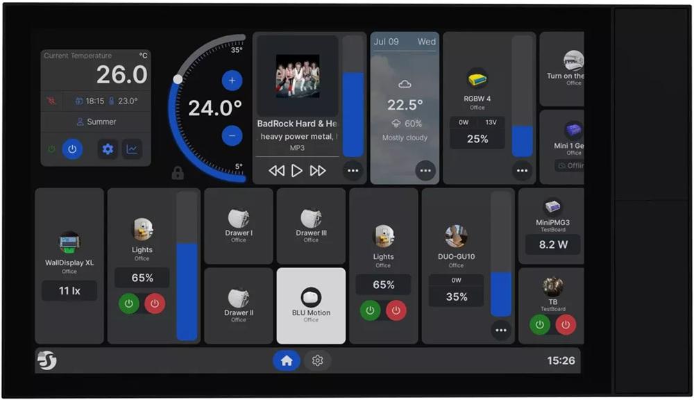 Ecrã Touch 10.1 p/ Controlo c/ Relé 1500W + Wi - Fi 6/BT 5.4 (Preto) - Shelly Wall Display XL