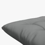 Conjunto de 6 Almofadas para Cadeiras de Jantar 40x40 cm 6 Unidades Almofadas para Cadeiras de Jardim Acolchoadas com Fitas Cinzento